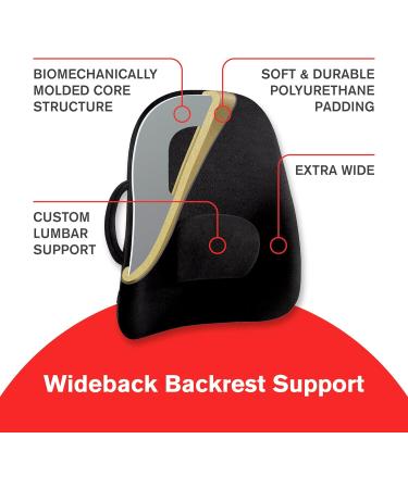 ObusForme Wideback Backrest Support | Portable Lumbar & Seat Cushion for Comfort & Posture | International Shipping Available - Buy Online on GoSupps.com