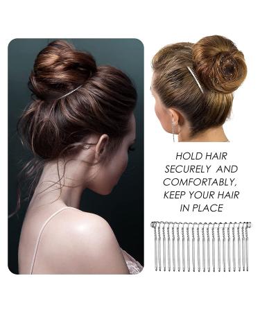 5-Piece Metal Bridal Hair Combs for Women - Wedding Veil Comb Set with 20 Teeth - Decorative Hair Accessories for Fine Hair (White) - Buy Online on GoSupps.com