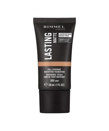 Rimmel Lasting Matte Full Coverage Light-weight Foundation 30ml 300 Sand Sand 30 ml (Pack of 1)