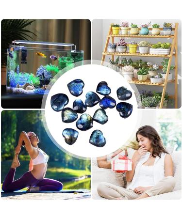 Labradorite Palm Stone Natural Labradorite Crystal Heart Palm Stone Mineral Reiki Pocket Crystal Tumble Collection Heart Shape Puff Stones for Good Luck Charm Meditation Riastvy 5 - Buy Online on GoSupps.com