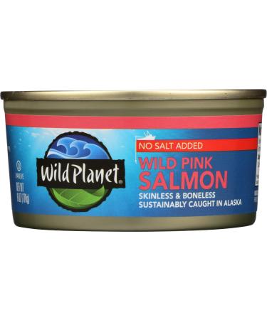Wild Planet Wild Pink Salmon No Salt Added 6 Ounce Pink 6 Ounce (Pack of 1)