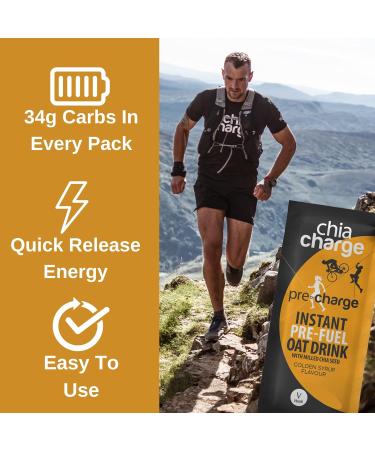 Chia Charge Energy Drink Powder Carbohydrate Enhanced Running and Workout Fuel Supplement 12 x 50g sachets (12 x .05 KG) - Buy Online on GoSupps.com