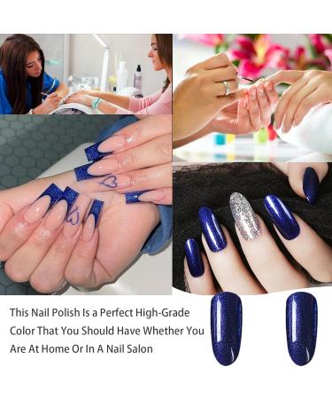 Blue Nail Polish Glitter Nail Polish 12ml Nail Polish is Quick-Drying Durable Water-Based Low-Odor Environmentally Friendly And can be used for Nail art and Diy Nail Polish at Home - Buy Online on GoSupps.com