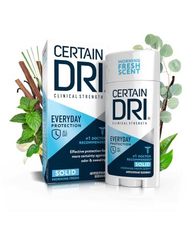 Certain Dri Everyday Strength Clinical Antiperspirant Solid Deodorant 2.6oz 1 Pack and DenTek Triple Clean Advanced Clean Floss Picks 150 Count - Buy Online on GoSupps.com