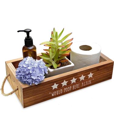 Rustic Decor Box with Funny Saying Design | Farmhouse Toilet Paper Holder & Diaper Organizer - Buy Online on GoSupps.com