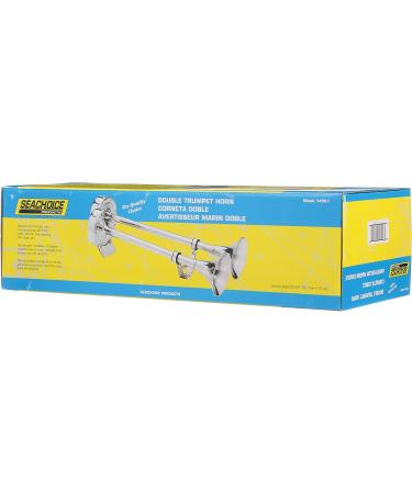 Seachoice Stainless Steel Dual Trumpet Horn - Vibration-Free Mounting Pad - 20-3/4 Long - 12V - Buy Online on GoSupps.com