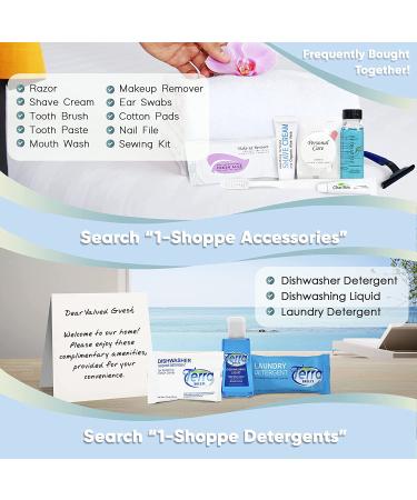 Hotel Amenities Bulk Set - Terra Pure Soaps & Toiletries | 1oz Shampoo, Conditioner, Body Wash, Lotion & 1.25oz Bar Soap | 75 Pieces - Perfect for Hotels - Buy Online on GoSupps.com
