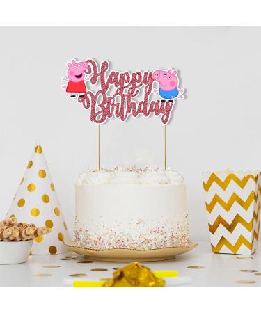 Seyal Pepa Pig Happy Birthday Cake Topper - Buy Online on GoSupps.com