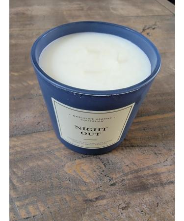 Buy Masculine Aromas Soy Wax Blend Candle - Scented Night Out in Blue Jar with 3 Wicks - International Shipping Available - Buy Online on GoSupps.com