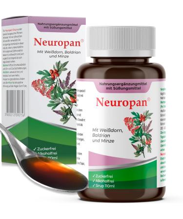 Buy Neuropan Syrup 110ml - Alcohol-Free Valerian Anti-Stress Solution for Relaxation & Sleep Aid | Natural Sedative for Panic Attacks - Buy Online on GoSupps.com
