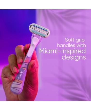Gillette Venus Miami Midnight Smooth Women's Disposable Razors with Aloe 3 Razors - Buy Online on GoSupps.com