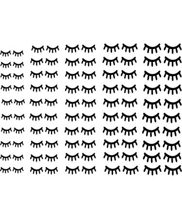Eyelashes Unicorn Sleepy Eyes Lash Stickers Decal Perfect for Craft Home Decor Gold or Black Available Design 5 (1.5cm - 30x Pairs Eyelashes Black Gloss) - Buy Online on GoSupps.com