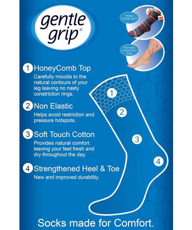 Gentle Grip 6-Pack Ladies Diabetic Socks - Size 5-9 US, Grey - Comfortable and Non-Binding - Buy Online on GoSupps.com
