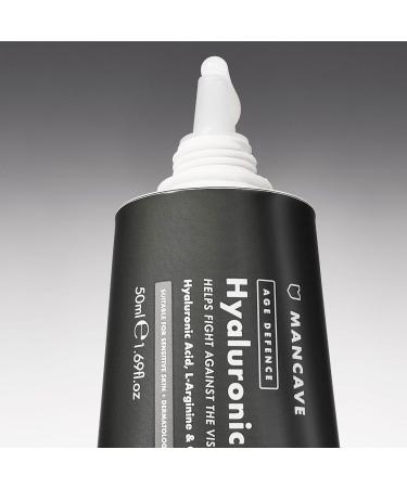 ManCave Hyaluronic Acid and Caffeine Anti-Aging Face Serum 50ml Formulated to reduce the Appearance of Fatigue and Enhance Damaged Skin with Caffeine and Glycogen Vegan Friendly Made in the UK - Buy Online on GoSupps.com