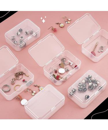 ISKYBOB 6 Pack Small Plastic Storage Containers - Clear Rectangle Organizer Case for Crafts & Bobby Pins (3.7x2.4in) - Buy Online on GoSupps.com