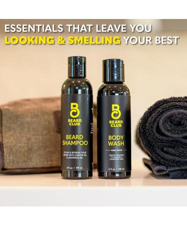 Beard Club Fresh Water Body Wash - Invigorating All-in-One Shower Gel for Men | Deep Cleansing Moisturizing Sulfate-Free with Natural Essential Oils | 4 fl oz - Buy Online on GoSupps.com
