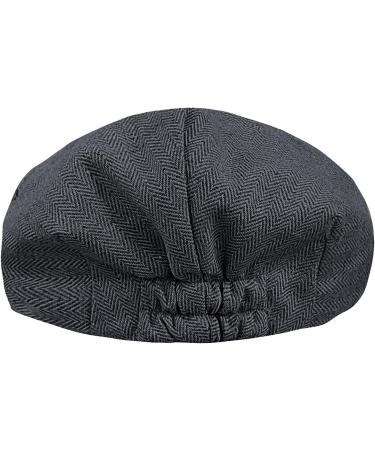 Mint Green Baby Boys Flat Cap | Gentleman Herringbone Tweed Newsboy Baker Boy Hat | Size 3-6 Months | Black - Buy Online on GoSupps.com