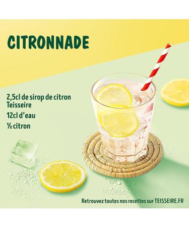 Set of 3 Teisseire Syrups (Mint Lemon Grenadine) for Refreshing Drinks Cocktails Recyclable Bottle 3 x 60 cl - Buy Online on GoSupps.com
