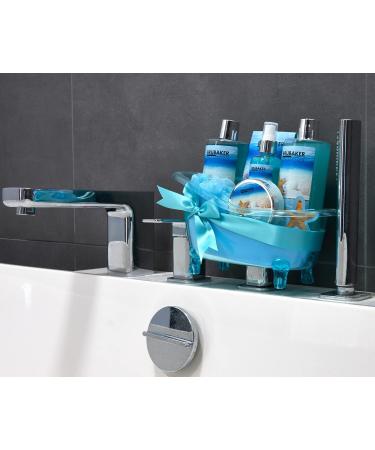 BRUBAKER Summer Dreams 7-Piece Bath & Shower Set - Sea Breeze Gift Set | Luxury Cosmetics in Decorative Tub - Buy Online on GoSupps.com