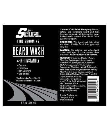 Luster's SCurl Beard Wash - Gentle Cleansing for Perfectly Groomed Beards | International Shipping Available - Buy Online on GoSupps.com