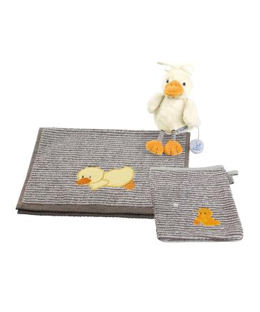 Sterntaler Gift Set Duck Edda | Mini Play Watch Washing Glove & Children's Towel | 0 Months+ | Gray/Yellow Edda 2019 Set - Buy Online on GoSupps.com