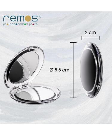 REMOS Folding Pocket Mirror 7x Magnification - Travel Essential | Buy Black Now - Buy Online on GoSupps.com