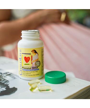 ChildLife Prenatal DHA 500 mg - Natural Lemon Flavor, 30 Soft Gel Capsules - Buy Online on GoSupps.com