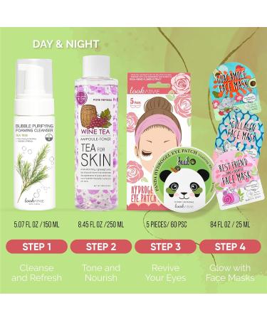 Korean Skin Care Set | Simplified Kbeauty Kits | Water Based Cleanser Essence Toner & More | Perfect Self Care Gifts for Women - Buy Online on GoSupps.com