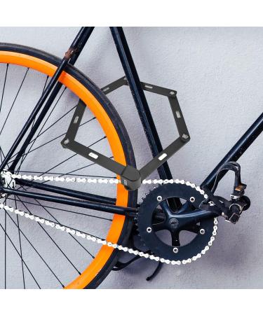 High-Security Folding Palace Bicycle Lock - Hardened Steel 6 Joints Includes 2 Keys & Key Ring - Perfect for Bikes & MTBs Black - Buy Online on GoSupps.com