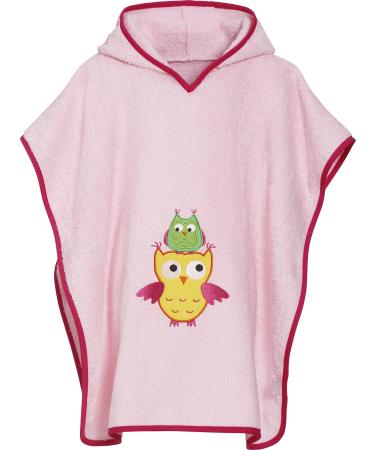 Playshoes Unisex Children's Terry Cloth Poncho Bathrobe Towel L (from approx. 4 years) Owl