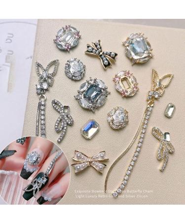 FEIlei Zircon Nail Rhinestones 3D Nail Charm Alloy Nail Jewelry Gem-Nail Art Decoration - Buy Online on GoSupps.com