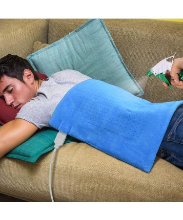 GOQOTOMO Weighted Heating Pad for Fast Pain Relief - Moist/Dry Heat Therapy for Back, Waist, Abdomen, Shoulder, Neck and Cramps - Auto-Off Hot Heated Pad (Blue, 19*24) - Buy Online on GoSupps.com