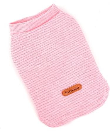 Paidful Soft Cotton Vest T-Shirt for Small Medium Dogs & Cats - Summer Sleeveless Breathable Pet Clothing for Puppies & Young Girls - Pink M (Back Length: 25cm) - Ideal for Chihuahuas & Yorkies - Buy Online on GoSupps.com