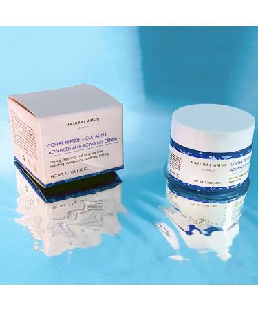 Natural Amor Copper Peptide Face Gel Moisturizer - Anti-Aging Collagen Cream for Rapid Firming & Wrinkle Reduction | 1.7 oz - Buy Online on GoSupps.com