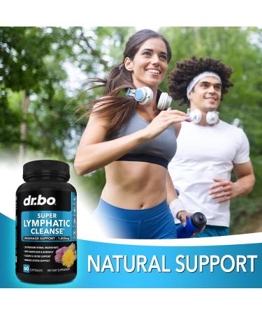 Lymphatic Drainage Supplements - Herbal Cleanse Pills with Echinacea Ginger & More for Lymph Node Detox | International Shipping - Buy Online on GoSupps.com