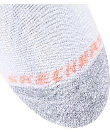 Skechers Women's 10-Pack No Show Socks 9-11 White/Orange - Comfortable and Stylish - Buy Online on GoSupps.com