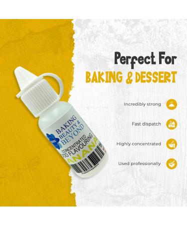 Baking Beauty and Beyond Concentrated Food Flavouring Oil - Dozen of Professional Quality Food Grade Flavouring Oil for Candy Making Baking Cooking Lip Balm and Lip Gloss - Banana (50ml) - Buy Online on GoSupps.com