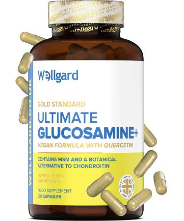 Vegan Glucosamine Phytodroitin by Wellgard - Quercetin MSM Botanical Alternative to Chondroitin (Phytodroitin) Ginger Extract Extract Rosehip Made in UK