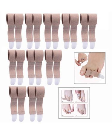 LHKJ 10 pieces of hammer toe toe bandage toe corrector bandages adjustable hammer toe corrors thinly slightly comfortable toe splints for bricked toes broken toes