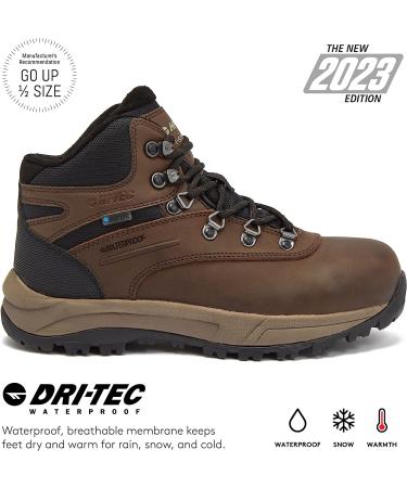 HI-TEC Altitude VI I WP Leather Waterproof Women's Hiking Boots - Size 6.5 Dark Brown Tan - Buy Online on GoSupps.com