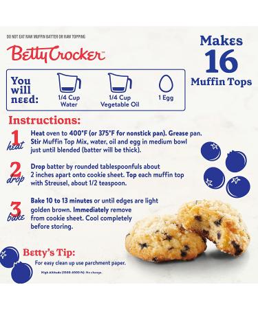 Betty Crocker Blueberry Muffin Tops Baking Mix - 11.9 oz Box - Buy Online on GoSupps.com