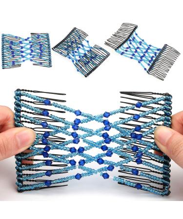 CCbeauty Magic Hair Comb Set - 6pcs Double Slide Stretching Hairpins for Women | Decorative Elastic Beaded Clips for Popular Hairstyles - Buy Online on GoSupps.com