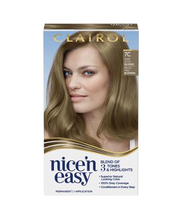 Clairol Nice'n Easy Permanent Hair Dye  7C Dark Cool Blonde Hair Color  Pack of 1 7C Dark Cool Blonde 6.26 Fl Oz (Pack of 1)