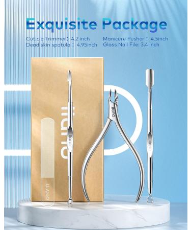 Professional 4pcs Cuticle Trimmer Set with Cuticle Pusher - Durable Cuticle Nippers for Fingernails and Toenails - Buy Online on GoSupps.com