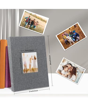 Miaikoe 300 Pockets Grey Photo Album 6x4 | Large Capacity Linen Album for Family, Wedding, Anniversary | Holds 300 Horizontal 10x15cm Photos - Buy Online on GoSupps.com