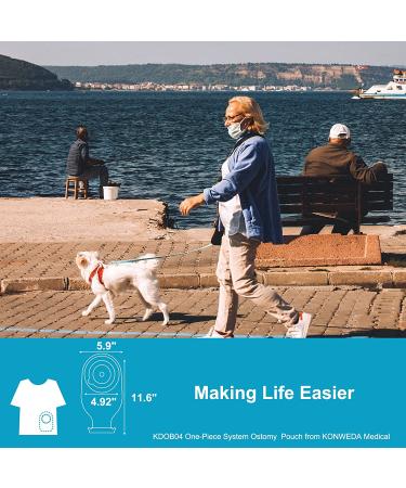 KONWEDA 20 PCS Colostomy Bags One Piece Drainable Pouches - Stoma Care for Ostomy Ileostomy, Cut-to-Fit Design - Buy Online on GoSupps.com