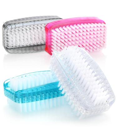 com-four hand washing brush - nail brush - hand brush - cleaning brush for hands and fingernails 4 pieces - Mix 1