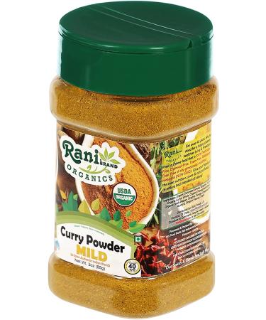 Rani Organic Mild Curry Powder - 3oz PET Jar | Authentic Indian Blend, Vegan & Gluten Friendly | USDA Certified, Non-GMO | Indian Origin Spice Mix - Buy Online on GoSupps.com