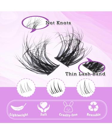 Focipeysa Wispy Lash Clusters - Natural DIY Eyelash Extensions | C Curl Individual Lashes 10-18mm with Applicator - Shop Now for International Shipping - Buy Online on GoSupps.com