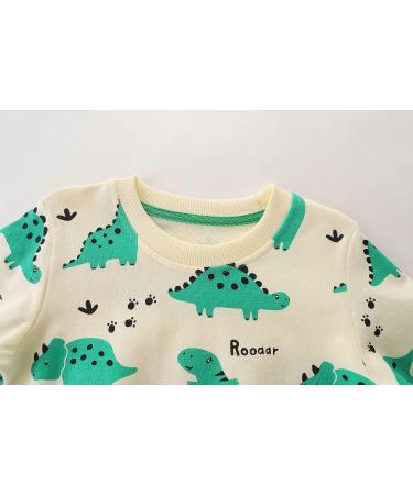 Kids Dinosaur Sweatshirt | Cotton Long Sleeve Pullover for Boys & Girls 5-6 Years | Toddler Baby Clothes 1-8 Years - Buy Online on GoSupps.com